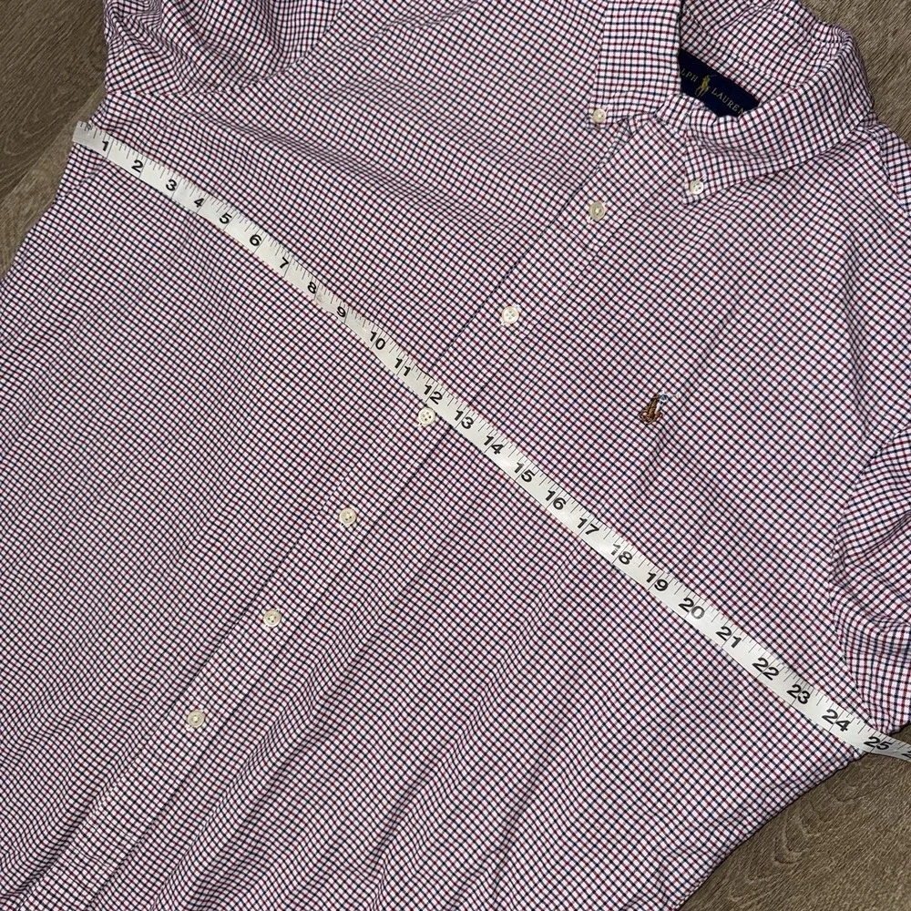 Polo Ralph Lauren Long Sleeve Button Down Oxford Men's XL Red White Blue Check